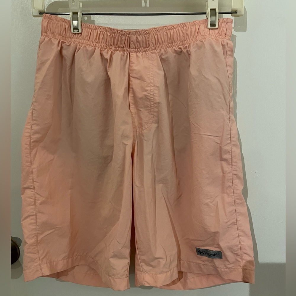 Peach Columbia swim shorts size small